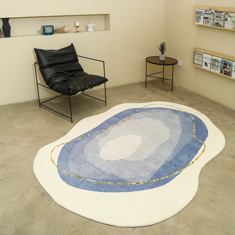 Floral Design Area Rug with Abstract Pattern