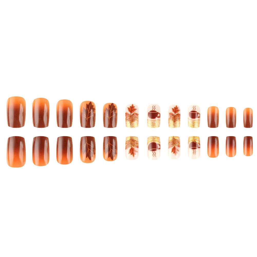 Autumn-Themed Nail Art Design Set