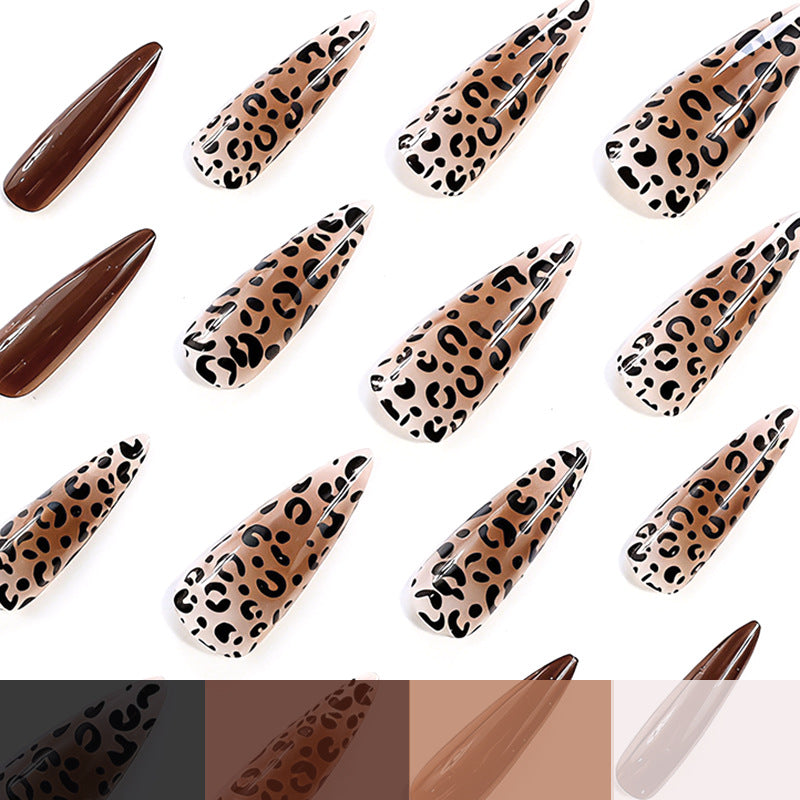 Leopard Print Stiletto Nail Tips – Artistic Nail Extensions