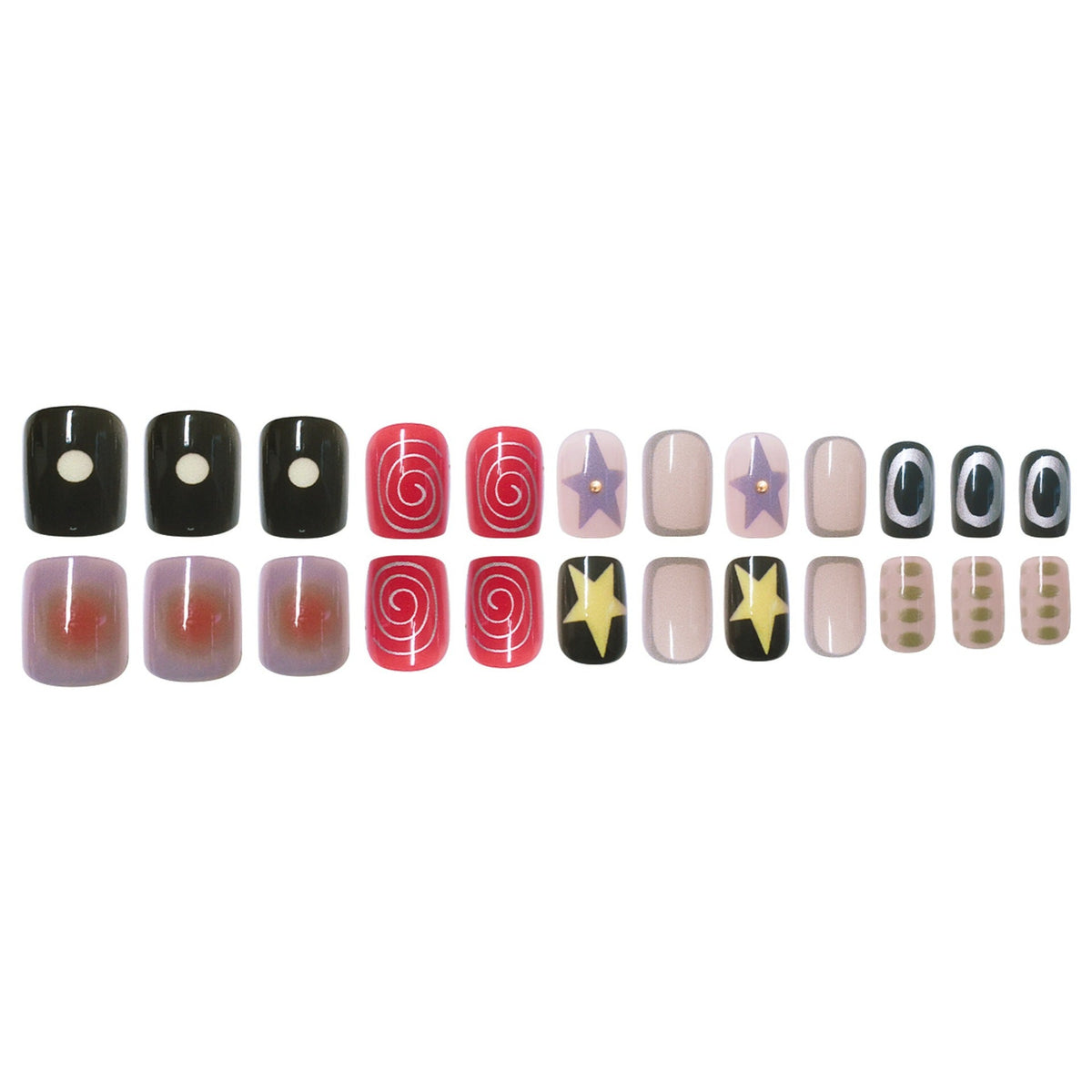 Variety Nail Art Kit Featuring Multiple Designs and Styles