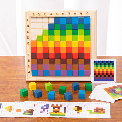 Wooden Colorful Letters and Numbers Educational Playset