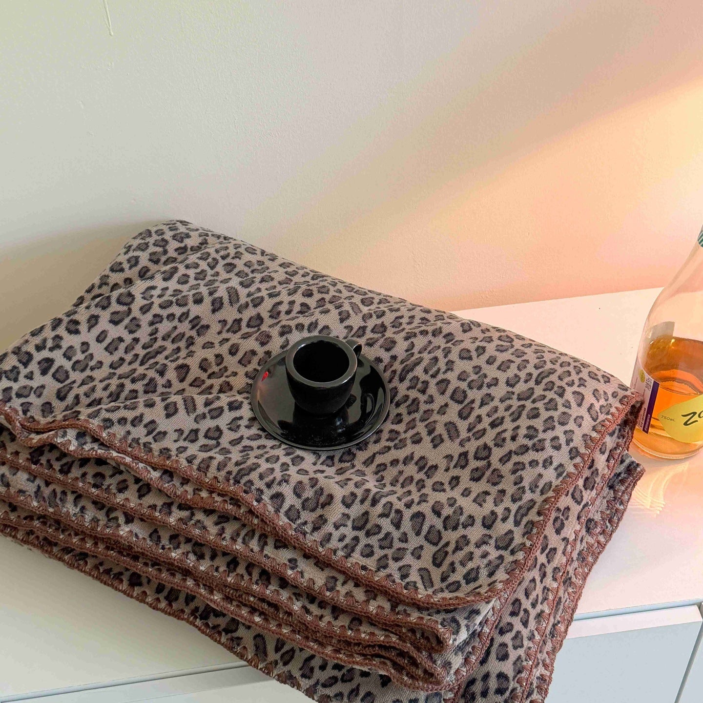 Cozy Throw Blanket with Animal Print Design