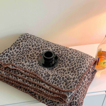 Cozy Throw Blanket with Animal Print Design