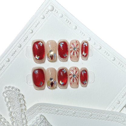 Glitter Star Accents Press-On Nail Kit for Creative Designs