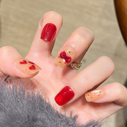 Press-On Nails with Artistic Ocean Theme Design