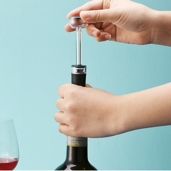 Dual-Function Air Pump Wine Opener with Foil Cutter