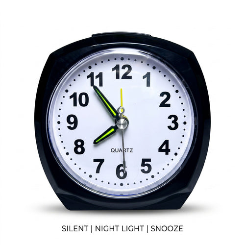 Night Light Analog Alarm Clock with Snooze Feature