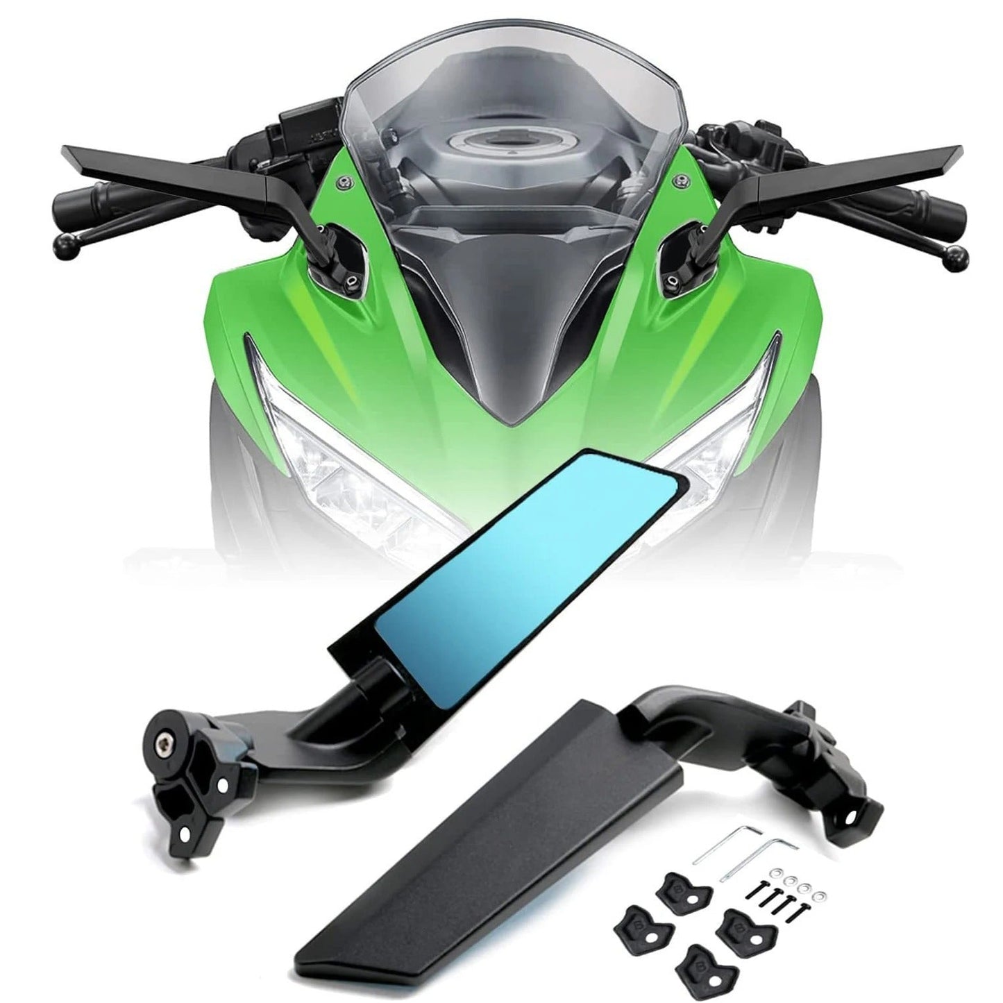 High-Quality Adjustable Rearview Mirrors for Motorcycles with Mounting System