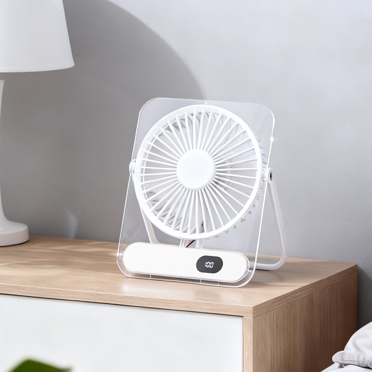 Portable Desk Fan with Rechargeable Battery and Adjustable Settings