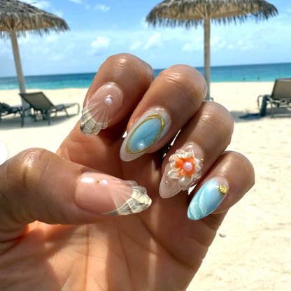 Press-On Nail Art Set with Animal Designs