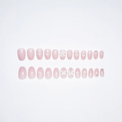 Elegant Bow Accent Press-On Nail Set