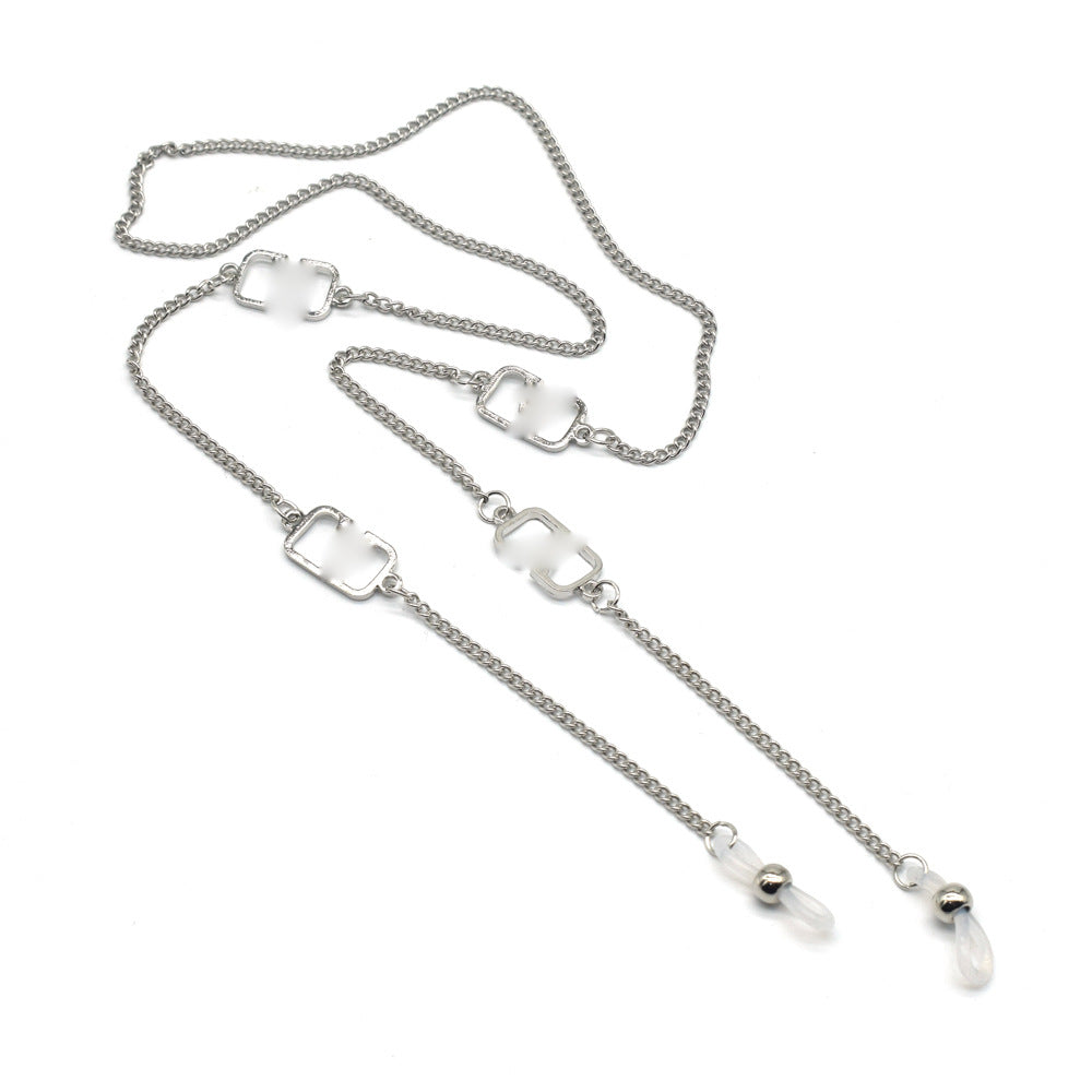 Silver Eyewear Chain with Adjustable Length