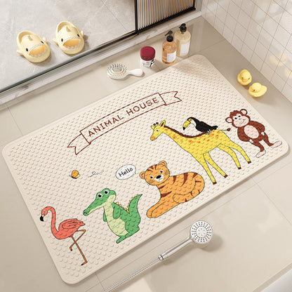 Decorative Bath Mat with Animal Designs