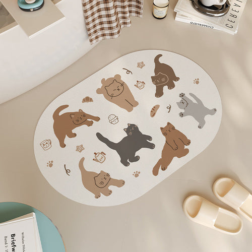 Cat-Inspired Bath Mat for Home Decor