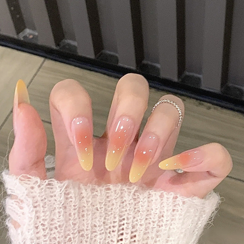 Floral Design Acrylic Nails with Elegant Tips