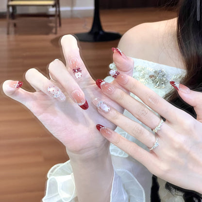 Themed Press-On Nails with Artistic Design