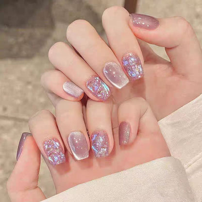 Square Press-On Nail Set in Acrylic Finish