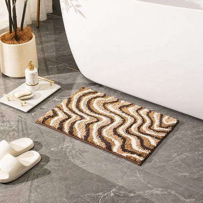 Contemporary Bath Mat with Abstract Pattern