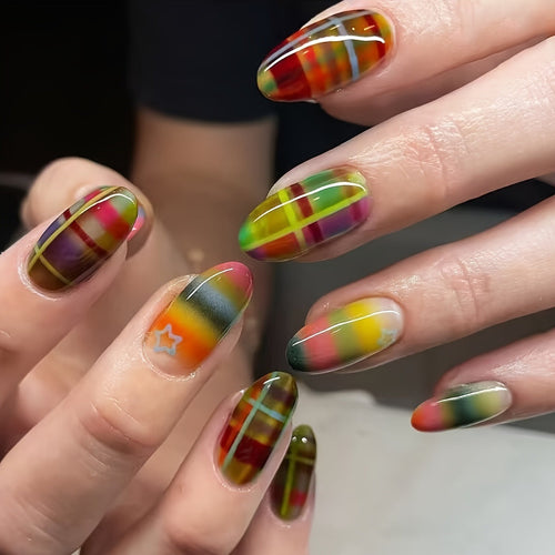 Plaid Design Nail Art Kit