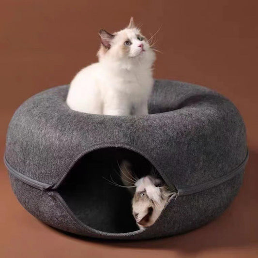 Dual-Function Cozy Cat Haven for Ultimate Relaxation