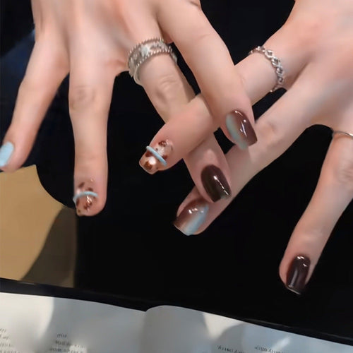 Creative Press-On Nail Design Kit with Distinct Patterns