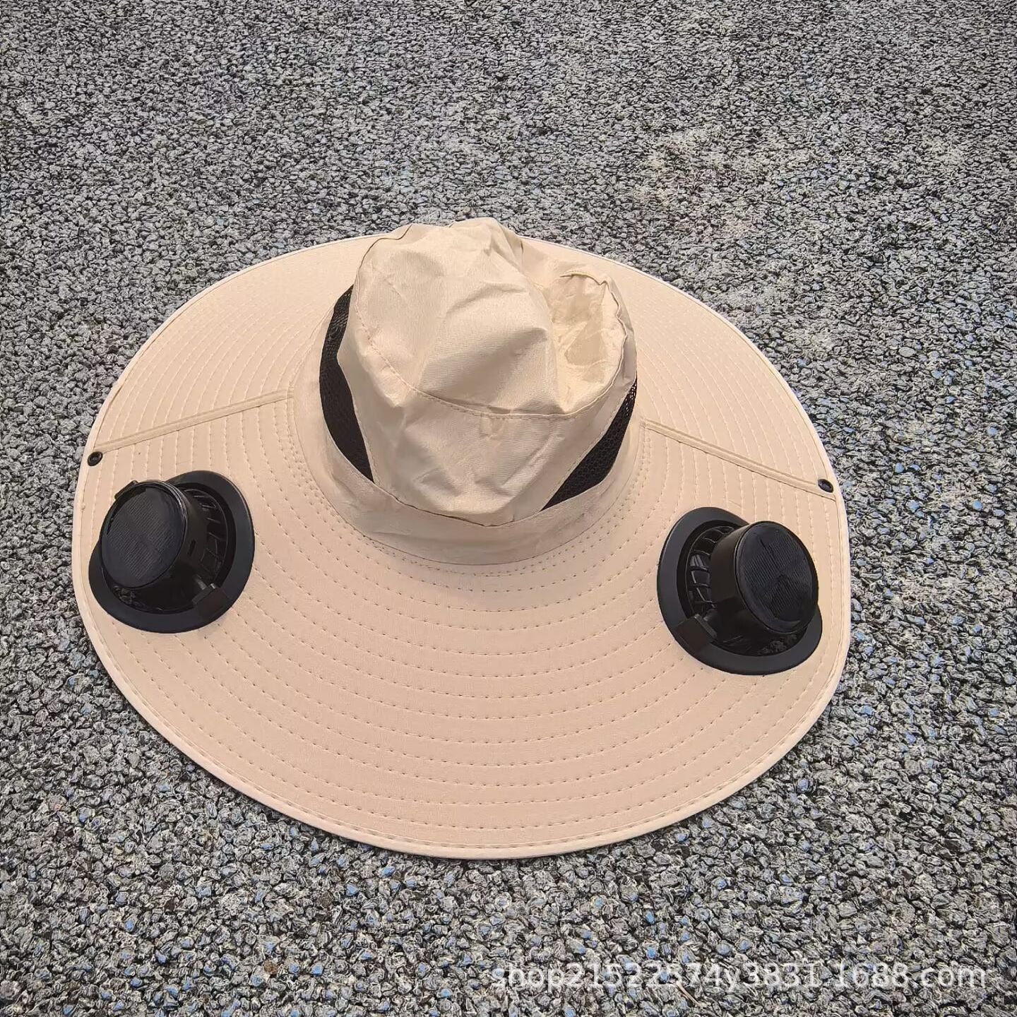 Sun Hat with Removable USB Fans and Wide Neck Coverage - Air-Cooled