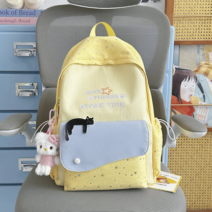 Cute Backpack for School with Cat Design