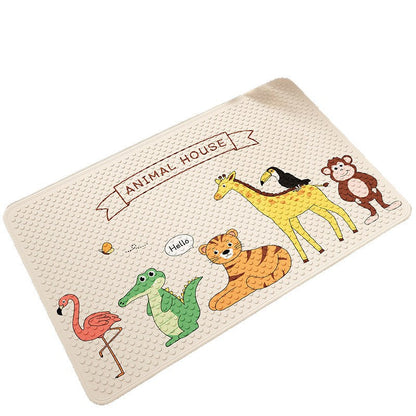 Decorative Bath Mat with Animal Designs