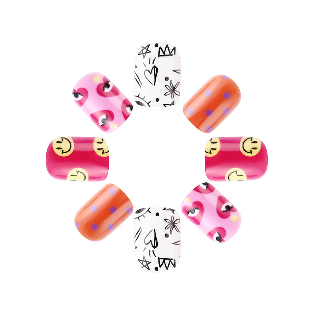 Creative Press-On Nail Art Collection Featuring Fun Patterns
