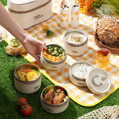 Portable Insulated Meal Carrier for On-the-Go Dining