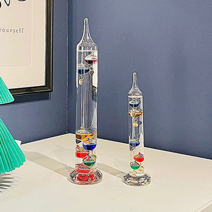Galileo Thermometer with Colorful Floating Glass Bulbs - Home & Office Decor