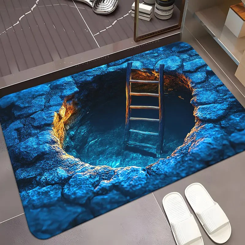 Welcome Mat with 3D Illusion Design