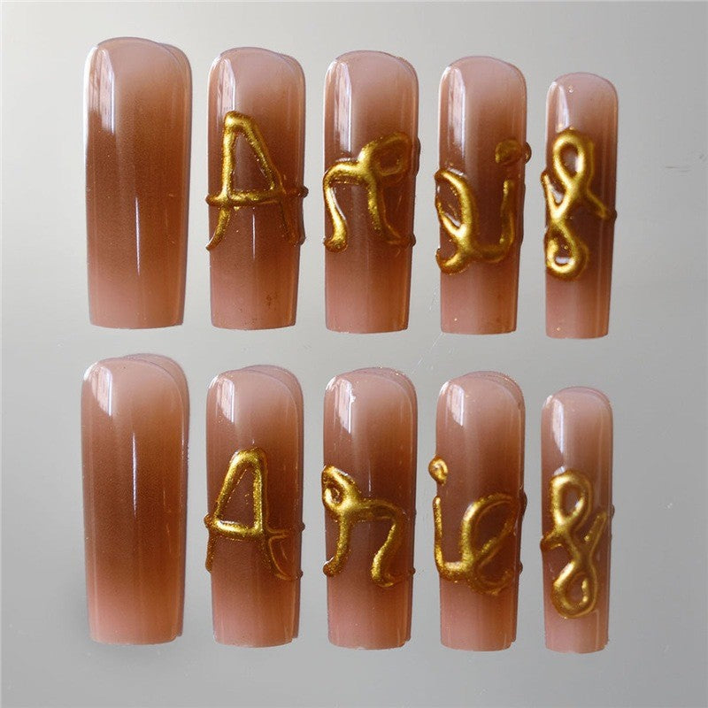 Nail Extensions with Artistic Designs – Press-On Style