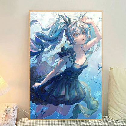 Illustrated Canvas Wall Art Print - Anime Inspired Design