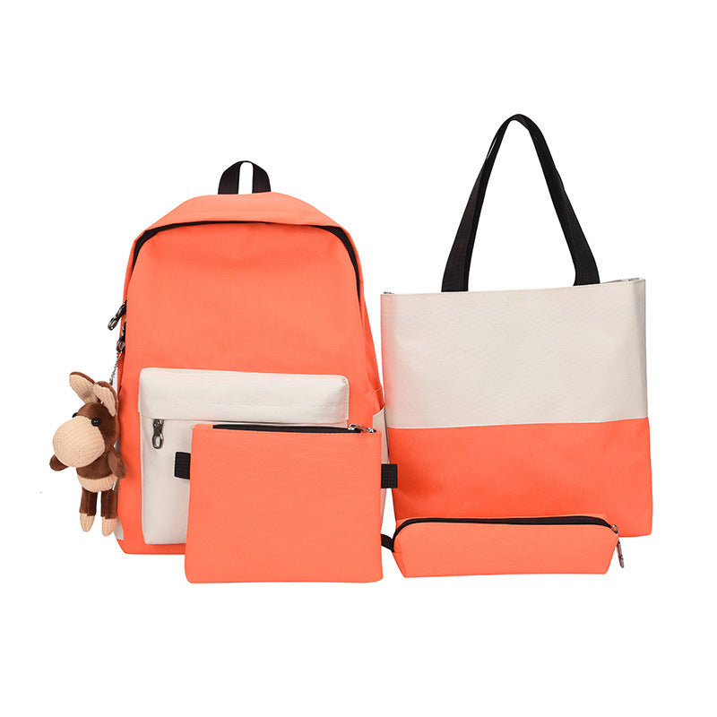 5-Piece Set of Casual Backpacks and Tote Bags