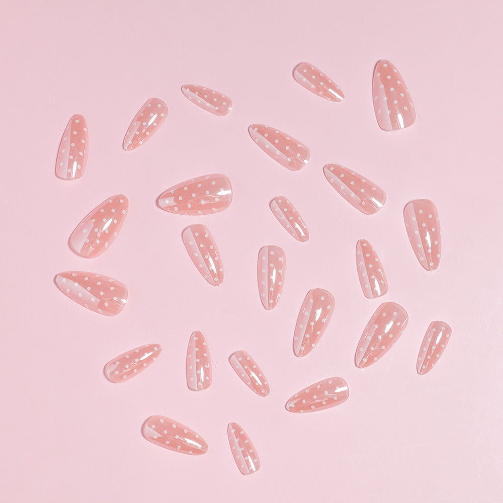 Polka Dot Design Stiletto Press-On Nail Set