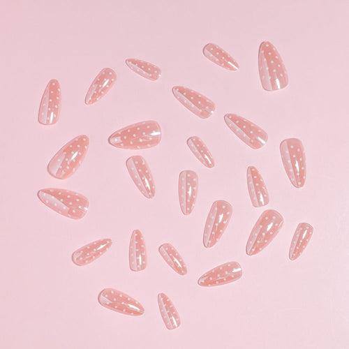Polka Dot Design Stiletto Press-On Nail Set