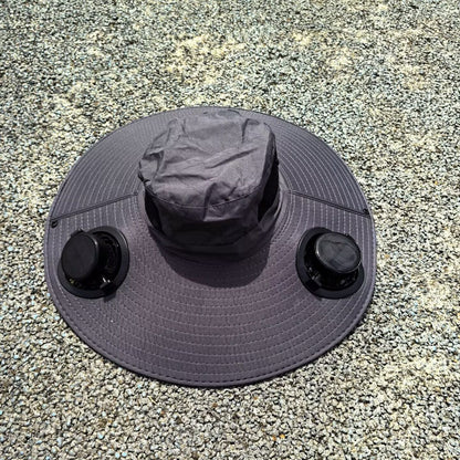 Sun Hat with Removable USB Fans and Wide Neck Coverage - Air-Cooled