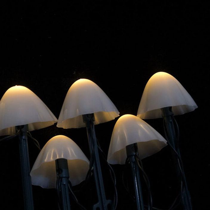 Outdoor Solar LED String Lights - Mushroom Design for Garden and Pathway