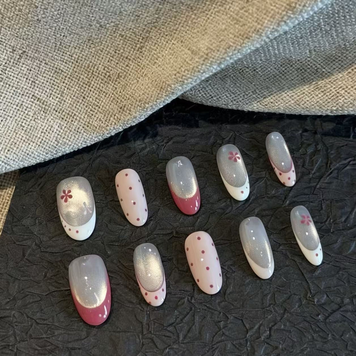 Glitter Nail Art Set with Ombre Design