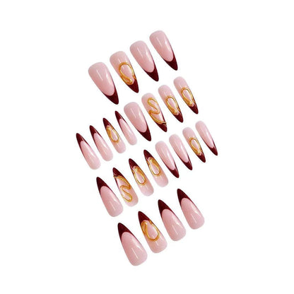 Abstract Design Stiletto Nail Extensions – Artistic Style