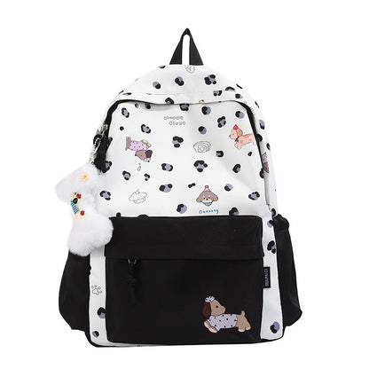 Cute School Backpack with Dog Design
