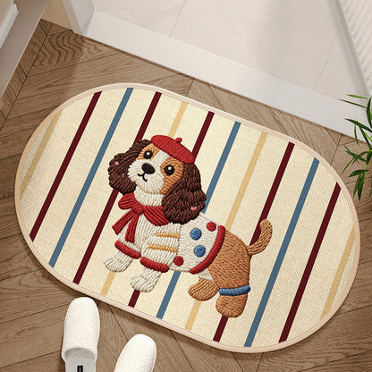 Charming Area Mat with Dog Design