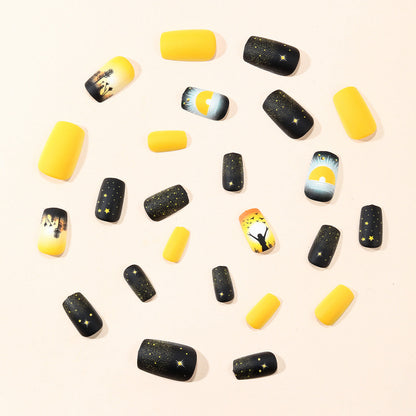 Creative Sunset Nail Art Extensions