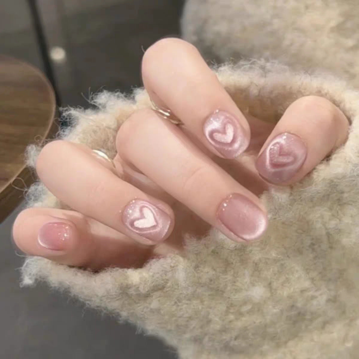 Themed Press-On Nails with Artistic Design