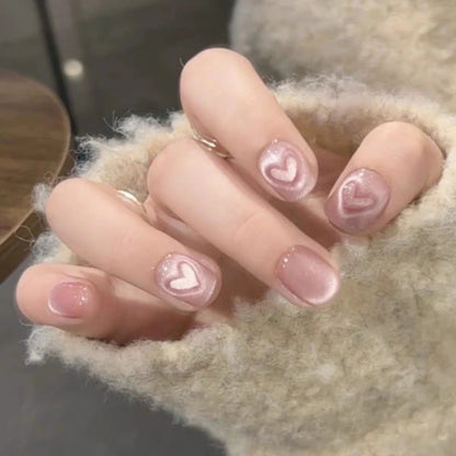 Themed Press-On Nails with Artistic Design