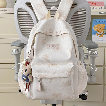 Floral Print Backpack with Cute Design