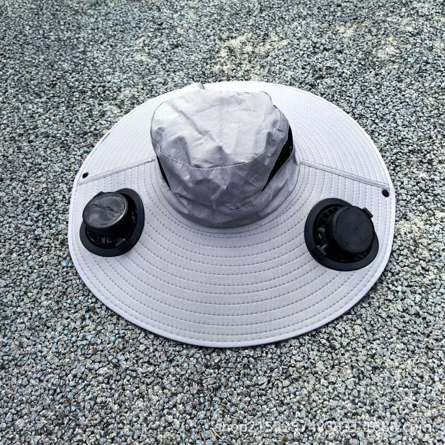 Sun Hat with Removable USB Fans and Wide Neck Coverage - Air-Cooled