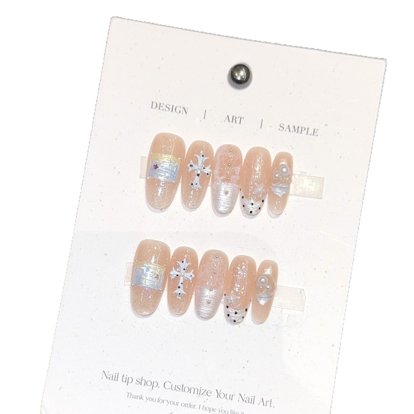 Glitter and Pearl Acrylic Nail Kit with Dreamy Designs