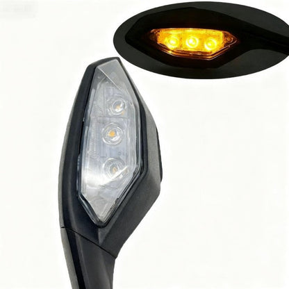 LED Rearview Mirror for Motorcycles - Adjustable Design